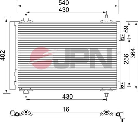 JPN 60C9092-JPN - Конденсатор, кондиціонер autocars.com.ua