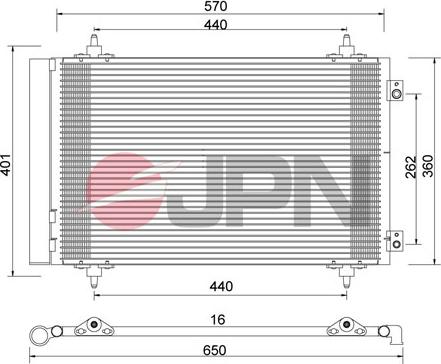 JPN 60C9093-JPN - Конденсатор, кондиціонер autocars.com.ua