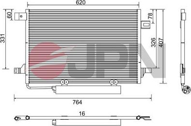 JPN 60C9105-JPN - Конденсатор кондиционера avtokuzovplus.com.ua