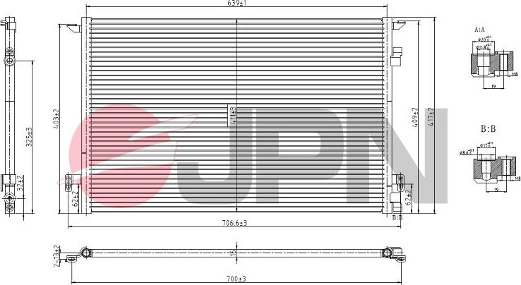 JPN 60C9116-JPN - Конденсатор кондиционера avtokuzovplus.com.ua