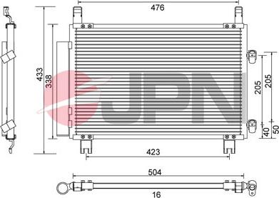 JPN 60C9133-JPN - Конденсатор, кондиціонер autocars.com.ua