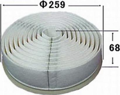 JS Asakashi A168J - Повітряний фільтр autocars.com.ua