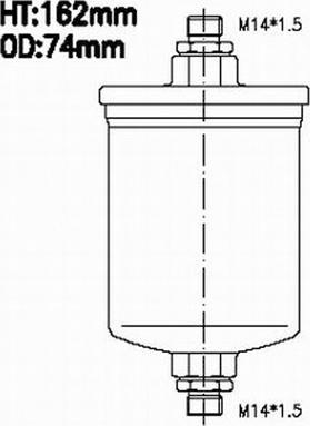 JS Asakashi FS2019 - Паливний фільтр autocars.com.ua