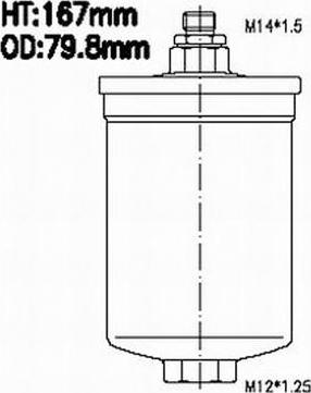 JS Asakashi FS2027 - Топливный фильтр avtokuzovplus.com.ua