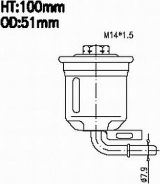 JS Asakashi FS3201 - Паливний фільтр autocars.com.ua