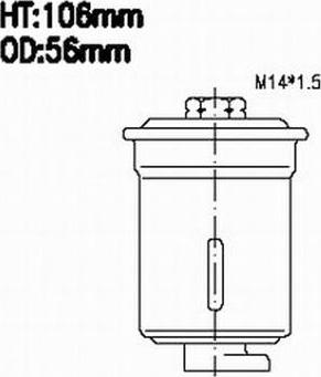 JS Asakashi FS6200 - Топливный фильтр avtokuzovplus.com.ua