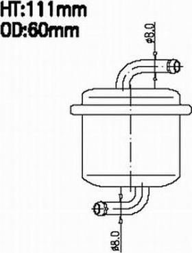 JS Asakashi FS7295 - Топливный фильтр avtokuzovplus.com.ua