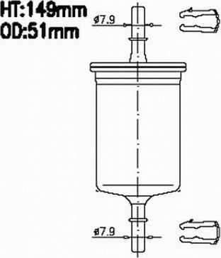 JS Asakashi FS862M - Топливный фильтр avtokuzovplus.com.ua