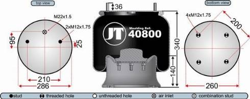 Juratek JAA40801E - Кожух пневматичної ресори autocars.com.ua