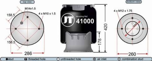 Juratek JAA41001 - Кожух пневматичної ресори autocars.com.ua