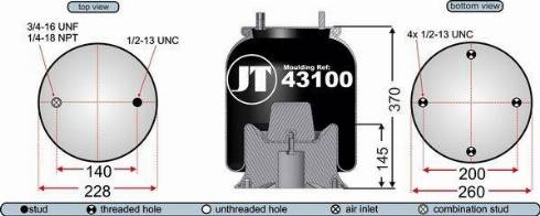 Juratek JAA43101 - Кожух пневматичної ресори autocars.com.ua