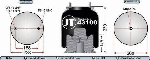 Juratek JAA43104 - Кожух пневматичної ресори autocars.com.ua