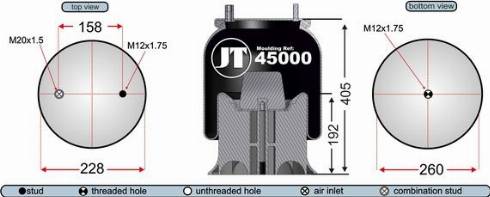 Juratek JAA45002E - Кожух пневматичної ресори autocars.com.ua