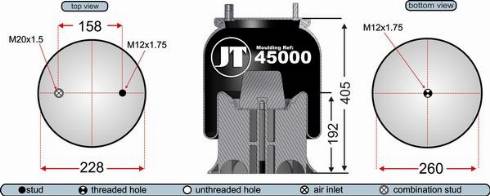 Juratek JAA45002 - Кожух пневматичної ресори autocars.com.ua