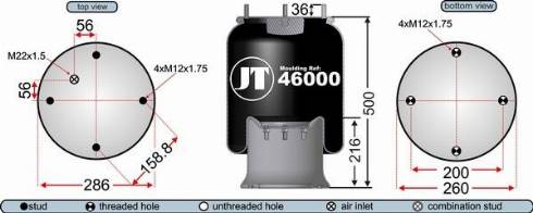 Juratek JAA46001 - Кожух пневматичної ресори autocars.com.ua