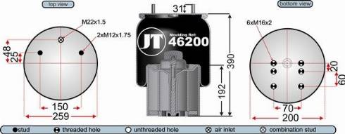 Juratek JAA46201E - Кожух пневматической рессоры autodnr.net