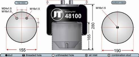 Juratek JAA48108 - Кожух пневматичної ресори autocars.com.ua