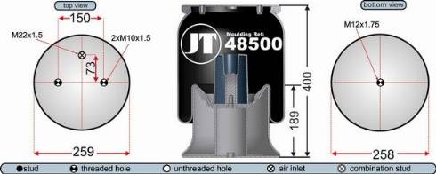 Juratek JAA48501 - Кожух пневматической рессоры avtokuzovplus.com.ua