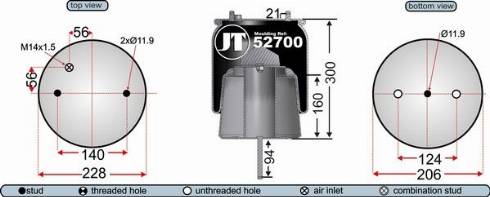 Juratek JAA52701 - Кожух пневматичної ресори autocars.com.ua