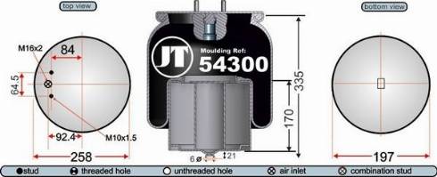 Juratek JAA54301 - Кожух пневматической рессоры avtokuzovplus.com.ua