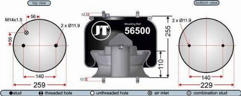 Juratek JAA56501 - Кожух пневматичної ресори autocars.com.ua