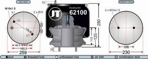 Juratek JAA62101 - Кожух пневматичної ресори autocars.com.ua