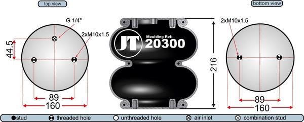 Juratek JAB20301 - Кожух пневматичної ресори autocars.com.ua