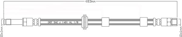 Juratek JBH1004 - Тормозной шланг avtokuzovplus.com.ua