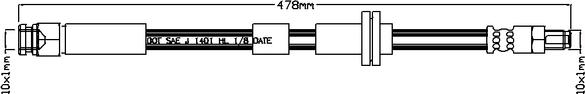 Juratek JBH1044 - Тормозной шланг avtokuzovplus.com.ua