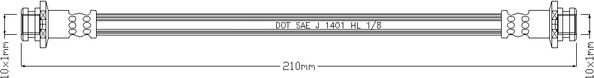 Juratek JBH1045 - Тормозной шланг avtokuzovplus.com.ua