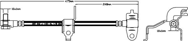 Juratek JBH1087L - Тормозной шланг avtokuzovplus.com.ua