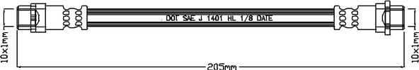 Juratek JBH1097 - Тормозной шланг avtokuzovplus.com.ua