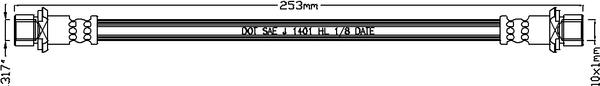 Juratek JBH1148 - Тормозной шланг avtokuzovplus.com.ua