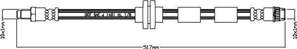 Juratek JBH1155 - Гальмівний шланг autocars.com.ua