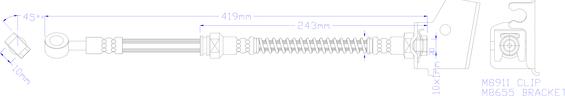 Juratek JBH1248R - Тормозной шланг autodnr.net