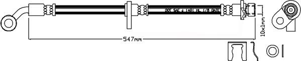 Juratek JBH1282L - Гальмівний шланг autocars.com.ua