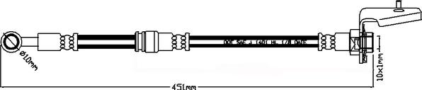 Juratek JBH1340R - Гальмівний шланг autocars.com.ua