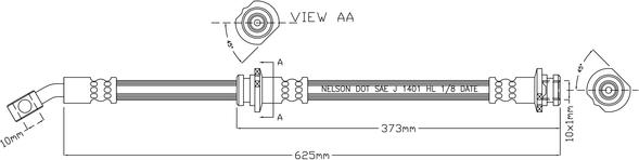 Juratek JBH1402L - Тормозной шланг avtokuzovplus.com.ua