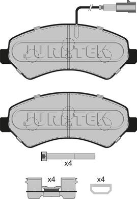 Juratek JCP022 - Гальмівні колодки, дискові гальма autocars.com.ua