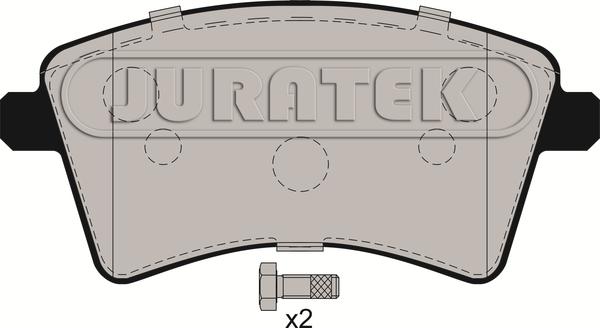 Juratek JCP038 - Тормозные колодки, дисковые, комплект avtokuzovplus.com.ua