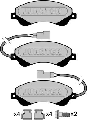 Juratek JCP117 - Гальмівні колодки, дискові гальма autocars.com.ua