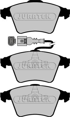 Juratek JCP1643 - Тормозные колодки, дисковые, комплект avtokuzovplus.com.ua