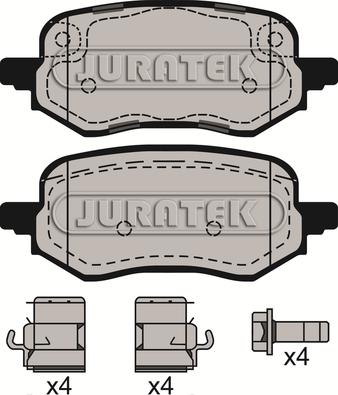 Juratek JCP4009 - Тормозные колодки, дисковые, комплект avtokuzovplus.com.ua