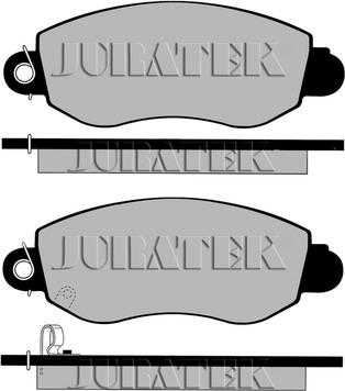 Juratek JCP5167 - Тормозные колодки, дисковые, комплект avtokuzovplus.com.ua