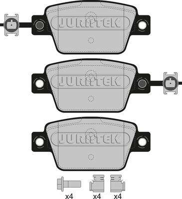 Juratek JCP8068 - Тормозные колодки, дисковые, комплект avtokuzovplus.com.ua