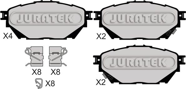 Juratek JCP8072 - Тормозные колодки, дисковые, комплект avtokuzovplus.com.ua