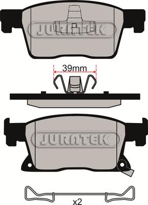 Juratek JCP8153 - Гальмівні колодки, дискові гальма autocars.com.ua