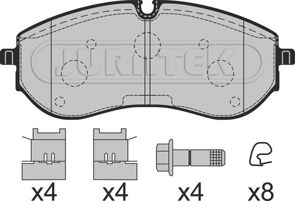 Juratek JCP8314 - Тормозные колодки, дисковые, комплект avtokuzovplus.com.ua