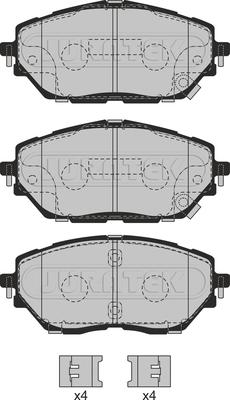 Juratek JCP8534 - Тормозные колодки, дисковые, комплект autodnr.net