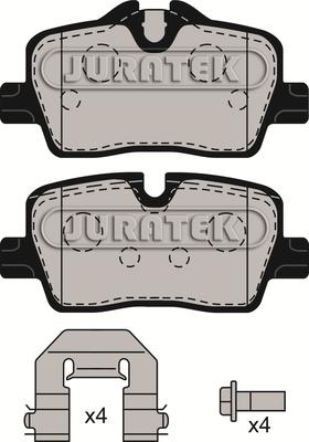 Juratek JCP8595 - Тормозные колодки, дисковые, комплект avtokuzovplus.com.ua